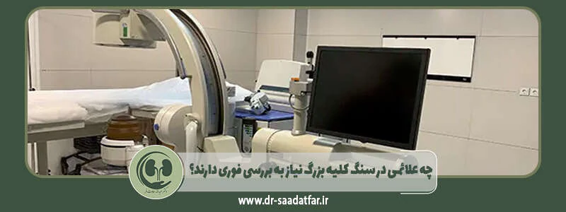 چه علائمی در سنگ کلیه بزرگ نیاز به بررسی فوری دارند؟
